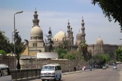 Cairo-Minaretten-van-de-Sultan-Hassan-moskee-en-Al-Rifai-moskee