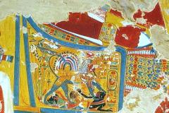 11-KV22-Detailopname-muurschildering-Amenhotep-3-sphinxtroon