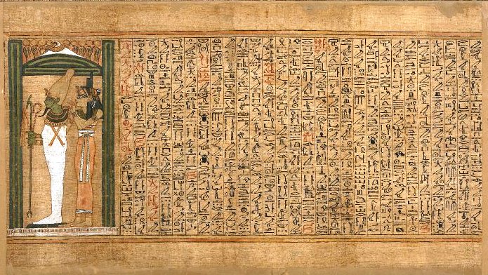 Bezwering 015 Vignette voor de litany van Osiris; hymn aan de Zonnegod