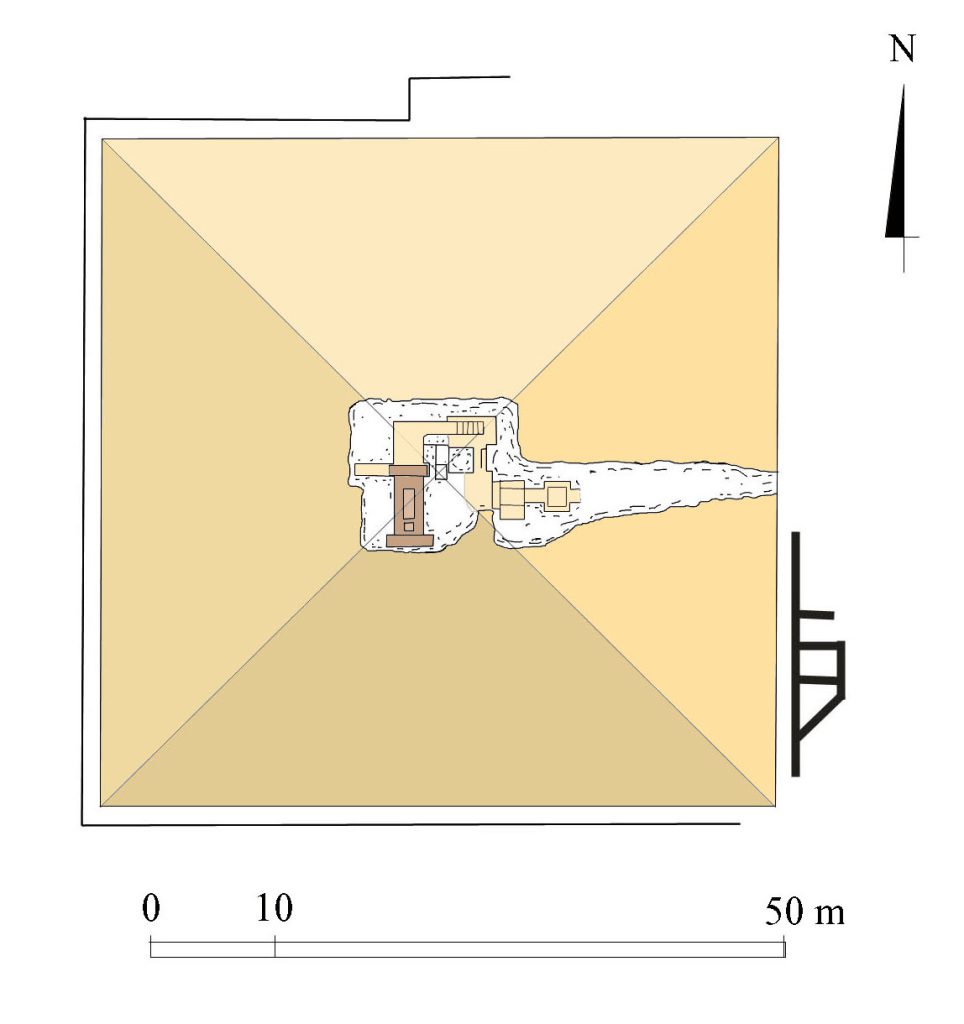 Ameny Kemaoe_piramide_plattegrond