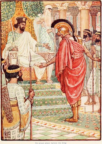 Artaxerxes_He_stoods_silent_before_King Artaxerxes_He_stoods_silent_before_King