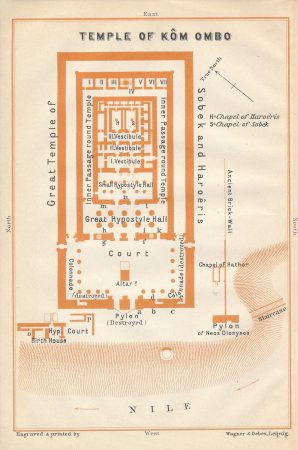Kom Ombo plattegrond Kom Ombo plattegrond